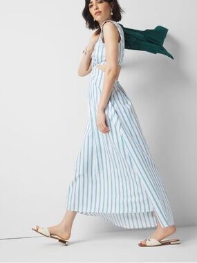 White House Black Market Striped Cotton Dress NEW